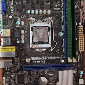 Материнская плата ASrocK H61M-VS+i3-3240+4Gb, Душанбе