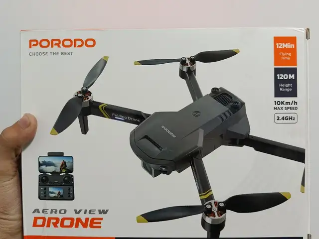 Дрон квадрокоптер с камерой Porodo Drone Aero View, Душанбе