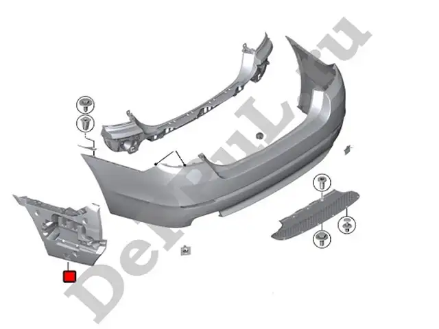 Крепление заднего бампера BMW F10 2010-2015, Худжанд