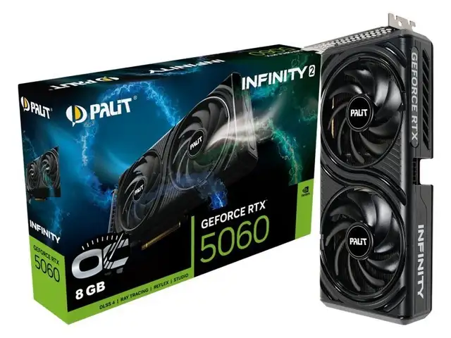 Игровая видеокарта Palit Infinity 2 RTX 5060 OC GDDR7 8GB, Душанбе