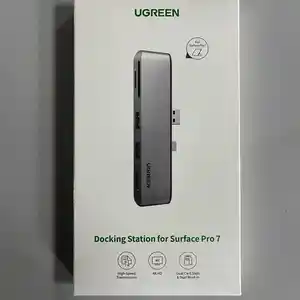 Многофункциональный хаб Ugreen Surface Pro 7 USB C Hub, 5-in-2 Aluminum Surface, Душанбе