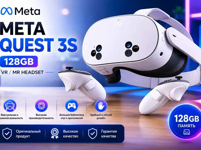 VR-Очки Meta Quest 3S 128GB VR/MR Headset, Душанбе
