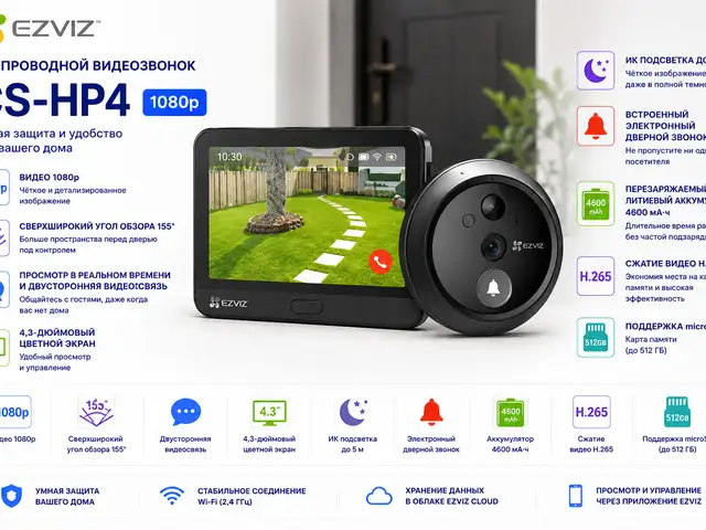 Дверной звонок без проводов EZVIZ CS-HP4 1080p, Худжанд