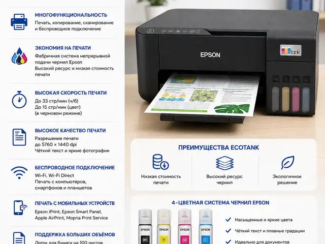 Принтер Epson L3358 обновленная версия L3258, Худжанд