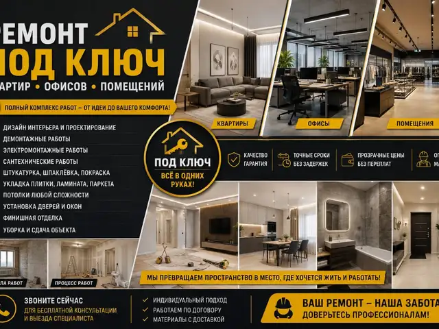 Ремонт под ключ, Душанбе
