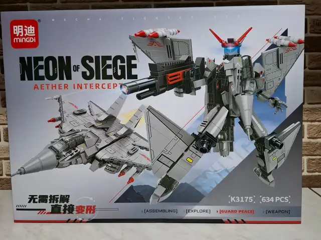 Лего конструктор 2в1. MingDi Neon Siege Aether Interceptor артикул K3175. 634pcs, Душанбе