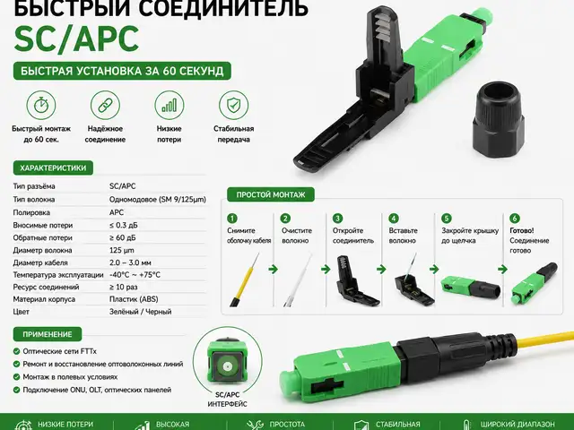 Быстрый соединитель SC.APC, Хуҷанд
