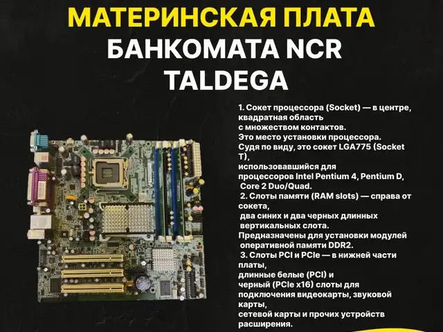 Материнская плата банкомата Ncr Taldega, Бустон (Чкаловск)