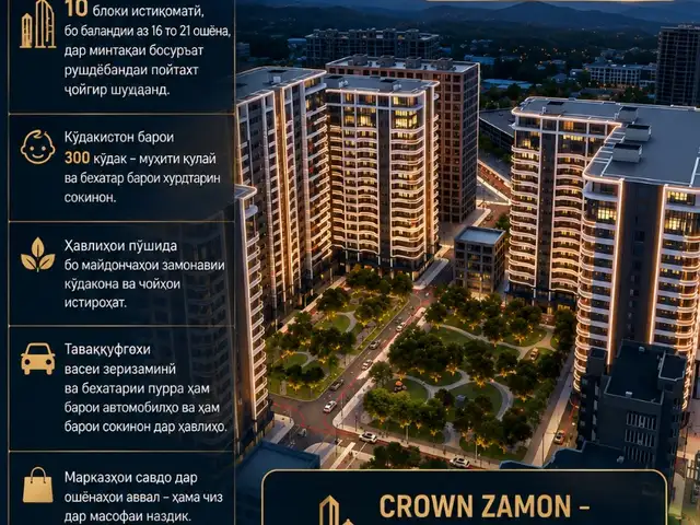 2-комн. квартира, 2 этаж, 74 м², Славянский, Душанбе