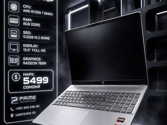 Ноутбук HP Pavilion 16-ag0070wm AMD Ryzen 7 8840U 16 8/512 GB, Душанбе