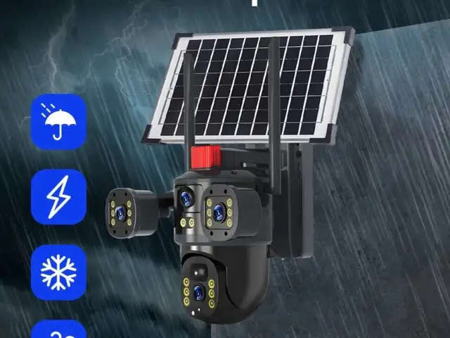 Беспроводная камера на солнечных батареях 12-Мегапиксельная V380 Pro, Худжанд