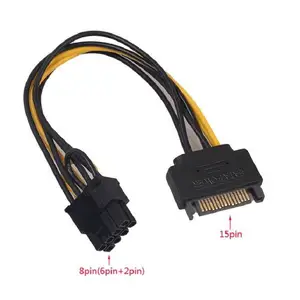 Кабель питания для видеокарты Sata на 6 и 8 пин, Душанбе