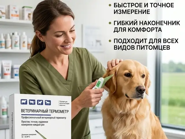 Профессиональный ветеринарный термометр с гибким наконечником, Хуҷанд