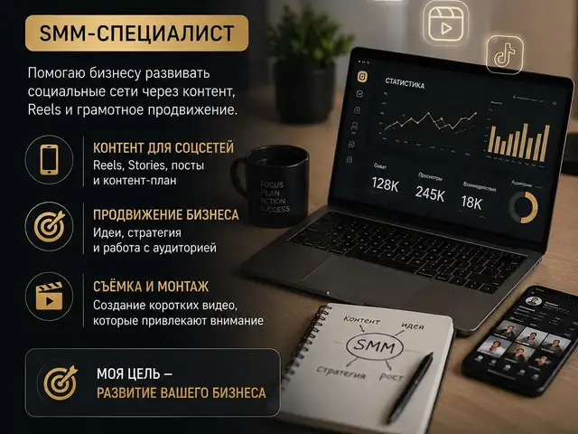 SMM-специалист | Продвижение бизнеса в Instagram и TikTok, Душанбе