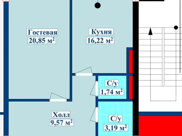 1-комн. квартира, 13 этаж, 53 м², Скорая, Хилтон, Душанбе - 14