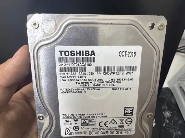 Жесткий диск HDD Toshiba 1TB, Душанбе