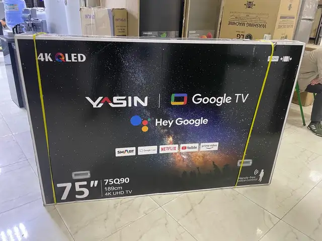 Телевизор Yasin 75 дюйм Qled, Душанбе