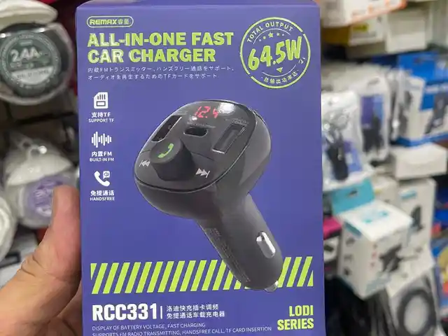 Автомобильный радиоприемник Remax RCC331 FM-передатчик MP3, 2xUSB, Type-C, Душанбе