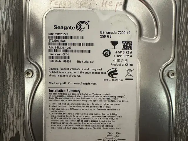 Жесткий диск HDD 250Gb, Душанбе