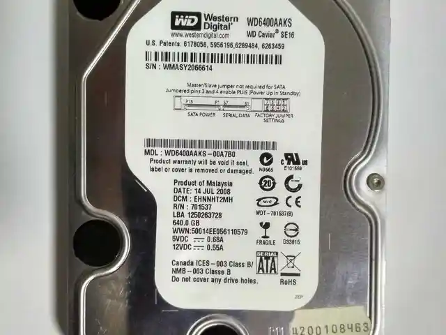 Жёсткий диск WD 640gb, Душанбе