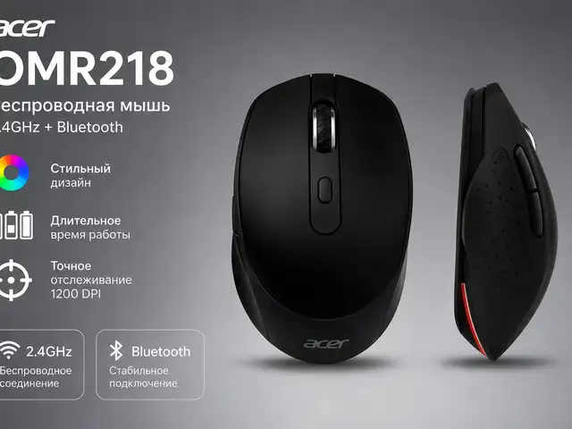 Мышь беспроводная Acer OMR218.2.4GHz.Bluetooth, Худжанд