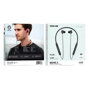 Наушники Green Lion Move X Wireless Neckband - Black, Душанбе