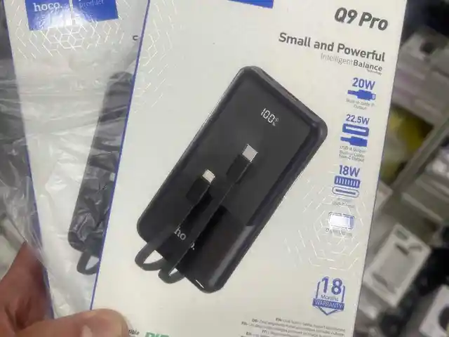 Портативный аккумулятор Hoco Q9 Pro чёрный 10000 мА, Душанбе