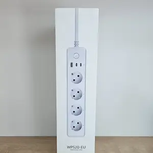 Умный сетевой удлинитель с WIFI на 4 розетки +1 USB +2 Type C, Душанбе