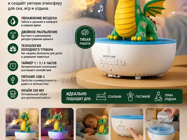 Green Lion Dragon Mist оригинальный арома-диффузор для дома, Душанбе