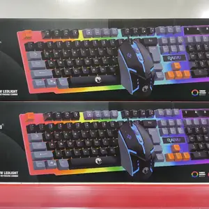 Проводная игровая клавиатура и мышка с RGB подсветкой Raiku T26, Душанбе