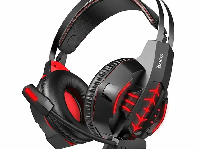 Проводные игровые наушники Hoco W102 красно-черные, Душанбе
