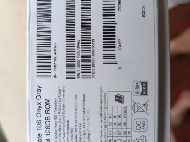 Xiaomi Redmi Note 10s, Панҷакент