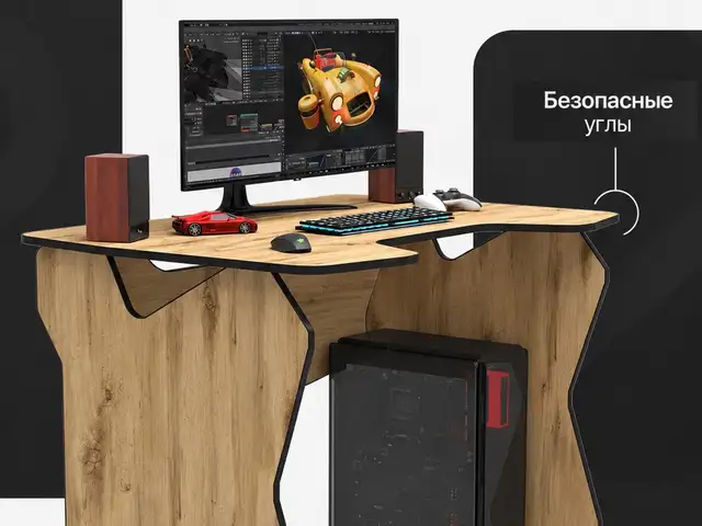 Компьютерный стол K110 WOOD/BLACK, Душанбе