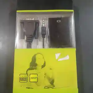 Кабель-преобразователь 1080P VGA-HDMI с аудиовыходом, адаптер, Душанбе