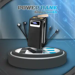 Внешний аккумулятор 60000мАч быстрая зарядка Power Bank, Душанбе