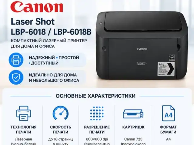 Принтер Canon lbp 6018B, Худжанд