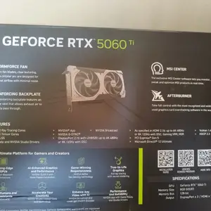 Видеокарта MSI RTX 5060ti 8gb, Душанбе