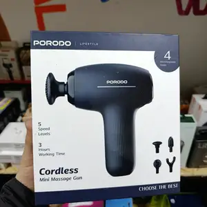 Мини массажер Porodo Lifestyle Cordless Mini Massage Gun, черный, Душанбе
