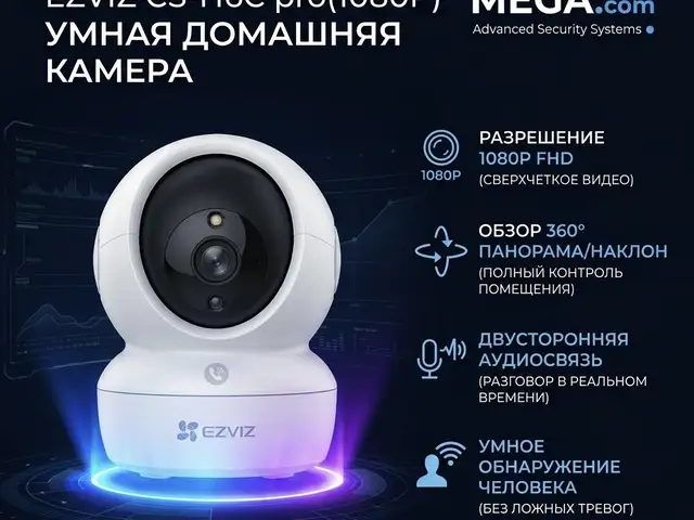 Умная домашняя камера с панорамированием и наклоном CS-H6C pro 1080P, Худжанд