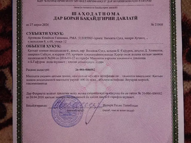 1 этажн. 1-комн. дом, 6 соток, Сайхун, Хуҷанд